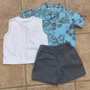 BabiesRUS Button Down Shirt Tank Top and Shorts